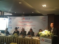 แถลงข่าวต่อสื่อมวลชนเกี่ยวกับการประชุมสุดยอดนักธุรกิจอาเซียน EU